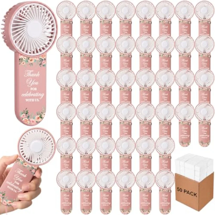 50pcs Wedding Handheld Fans for Guest Mini Portable Fans Bulk Thank You for Celebrating with Us Gifts for Summer Bridal Shower
50pcs Wedding Handheld Fans for Guest Mini Portable Fans Bulk Thank You for Celebrating with Us Gifts for Summer Bridal Shower