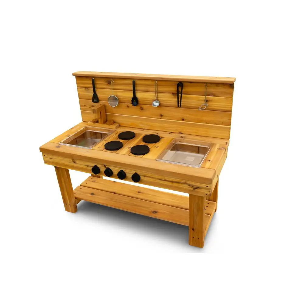 Toys XL Cedar Outdoor Mud Kitchen Centered with Backsplash and Stovetop for Toddlers Kids Pretend Play Table Sensory Table Outs
Toys XL Cedar Outdoor Mud Kitchen Centered with Backsplash and Stovetop for Toddlers Kids Pretend Play Table Sensory Table Outs