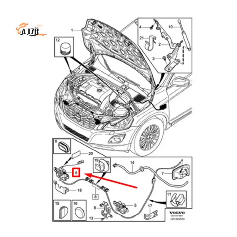 A17R-Car Engine Hood Lock Cabin Lock Door Lock Assembly For 2010-2017 Volvo S60 MK2 31356005
A17R-Car Engine Hood Lock Cabin Lock Door Lock Assembly For 2010-2017 Volvo S60 MK2 31356005