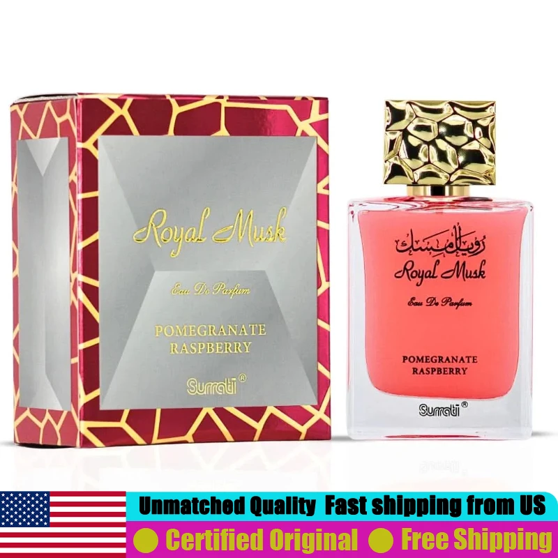 SURRATI Pomegranate Raspberry EDP Spray 100 ML Original Arab Perfumes 3.4 Oz Long-Lasting Orange Flower Musk Feminine Pheromones
SURRATI Pomegranate Raspberry EDP Spray 100 ML Original Arab Perfumes 3.4 Oz Long-Lasting Orange Flower Musk Feminine Pheromones