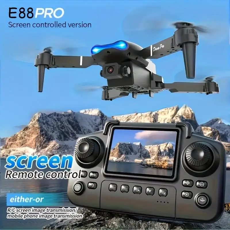 E88PRO Screen Controlled Version Drone with Dual Cameras 2 Batteries Hovering Brushless Flight Crash Proof Training Mode Foldable Drone Budget Beginner Drone fly orb machine cool indoor spinner kids flying toy ball Folding Quadcopter magic ball toy
E88PRO Screen Controlled Version Drone with Dual Cameras 2 Batteries Hovering Brushless Flight Crash Proof Training Mode Foldable Drone Budget Beginner Drone fly orb machine cool indoor spinner kids flying toy ball Folding Quadcopter magic ball toy