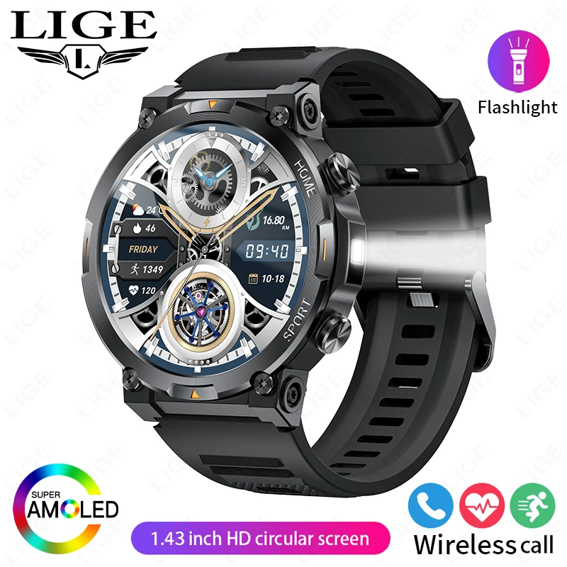 LIGE Men's Watch Sleep Health Monitoring Sports Watches Flashlight Bluetooth Call Waterproof Women's Smart Watch For Android IOS
LIGE Men's Watch Sleep Health Monitoring Sports Watches Flashlight Bluetooth Call Waterproof Women's Smart Watch For Android IOS