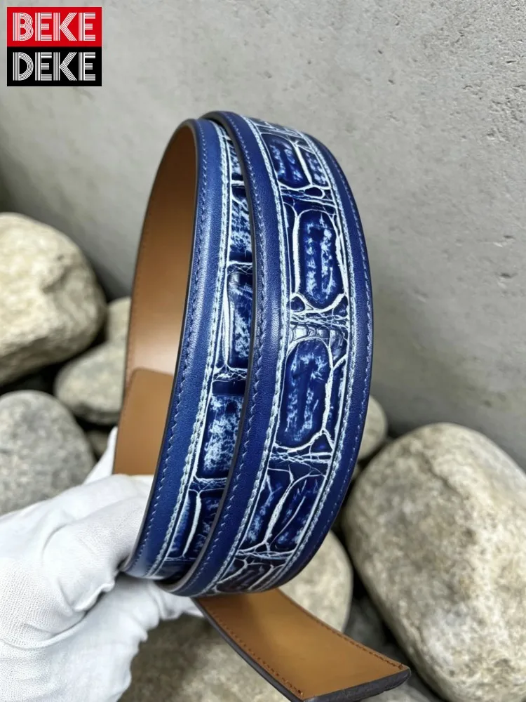 Fashion Men Printed Crocodile Real Leather Belt Without Buckle Strap For Pants Business Work Casual Waistband Real Leather Belts
Fashion Men Printed Crocodile Real Leather Belt Without Buckle Strap For Pants Business Work Casual Waistband Real Leather Belts