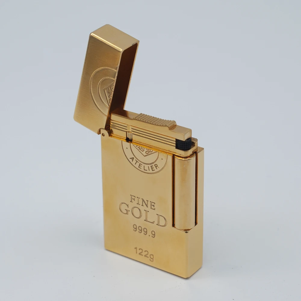 GOLD Lighter FINE 999.9 Refillable Material Copper Metal lighter Cigarette Gadget Soft Flame
GOLD Lighter FINE 999.9 Refillable Material Copper Metal lighter Cigarette Gadget Soft Flame