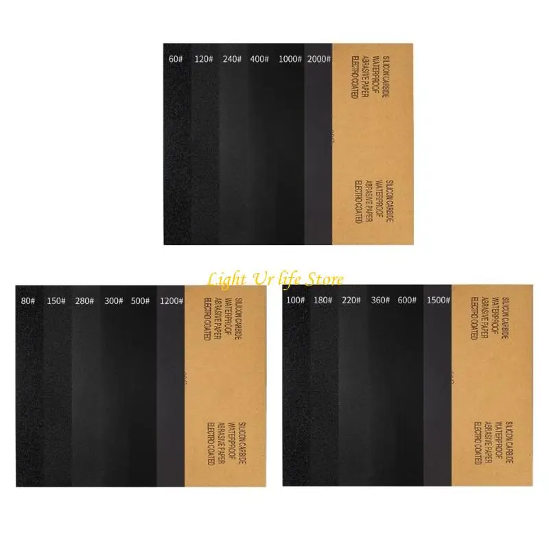 63HA Ergonomic Design Heavy Duty Sandpaper Sheets Carbon Silicon Materials For Detailed Crafting Tool For DIY Home Improvement
63HA Ergonomic Design Heavy Duty Sandpaper Sheets Carbon Silicon Materials For Detailed Crafting Tool For DIY Home Improvement