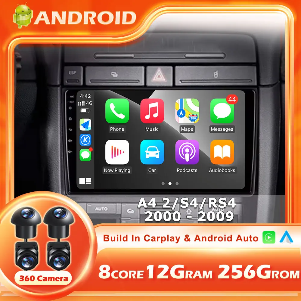 Android 14 Auat For Audi A4 II 2 B6 III 3 B7 2000 - 2009 S4 2002-2008 RS4 2005-2009 Car Radio Multimedia Video Player Navigation
Android 14 Auat For Audi A4 II 2 B6 III 3 B7 2000 - 2009 S4 2002-2008 RS4 2005-2009 Car Radio Multimedia Video Player Navigation