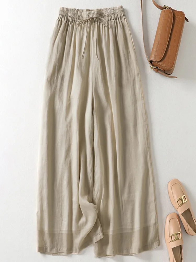 High-End Vintage Breathable Double-Layered Wide-Leg Pants Women Summer Loose Drapey Thin Nine-Piece Casual Skirts
High-End Vintage Breathable Double-Layered Wide-Leg Pants Women Summer Loose Drapey Thin Nine-Piece Casual Skirts