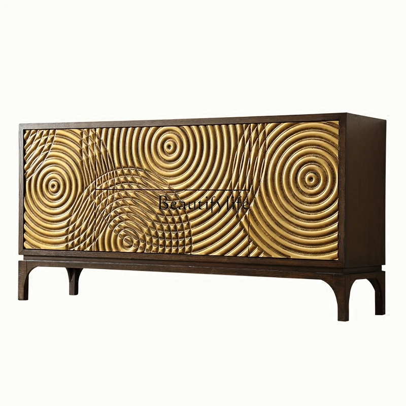 Neoclassical foyer, entrance cabinet, living room decorative partition, solid wood leather veneer, American country engraved
Neoclassical foyer, entrance cabinet, living room decorative partition, solid wood leather veneer, American country engraved