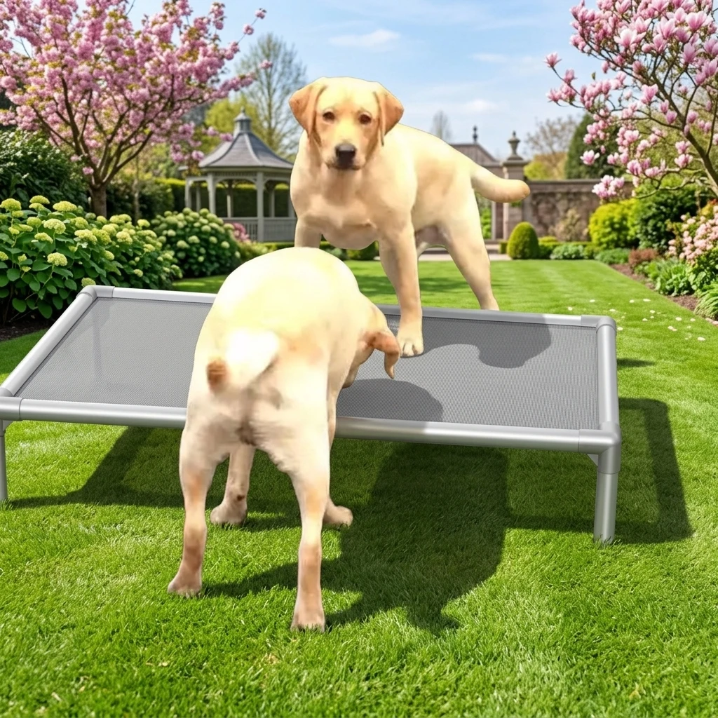 Dog Bed Hollow Aluminum Alloy Frame Anti Slip Stand Detachable Quick Dry Fabric Portable Washable Pet Rest Platform for Pets
Dog Bed Hollow Aluminum Alloy Frame Anti Slip Stand Detachable Quick Dry Fabric Portable Washable Pet Rest Platform for Pets