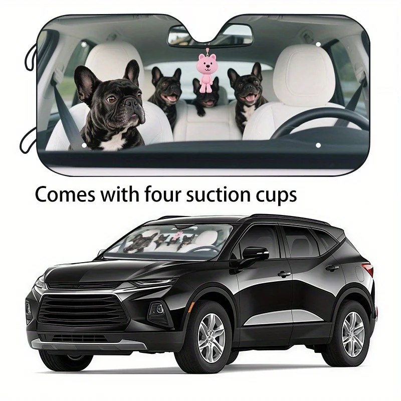 1pc Funny Pet Car Sunshade With Window Cup Holders - UV Blocking Sun Shield, Foldable Sunshade For Cars, SUVs, Trucks - Ideal Gi
1pc Funny Pet Car Sunshade With Window Cup Holders - UV Blocking Sun Shield, Foldable Sunshade For Cars, SUVs, Trucks - Ideal Gi