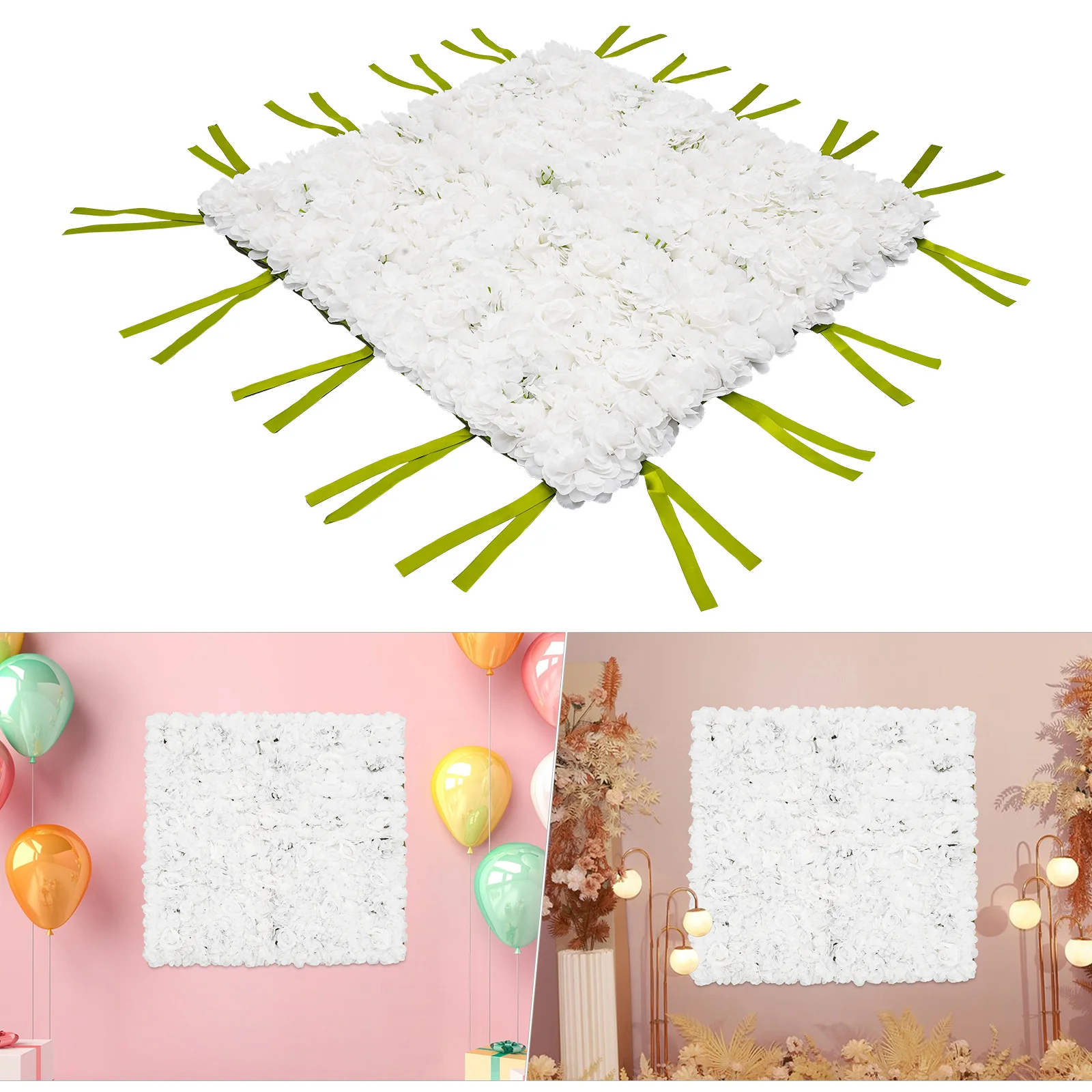 1x1 Meter Artificial Flower Wall Panel with Cream White Roses, Dahlias, and Hydrangeas - Reusable, and Ideal for Decorations
1x1 Meter Artificial Flower Wall Panel with Cream White Roses, Dahlias, and Hydrangeas - Reusable, and Ideal for Decorations