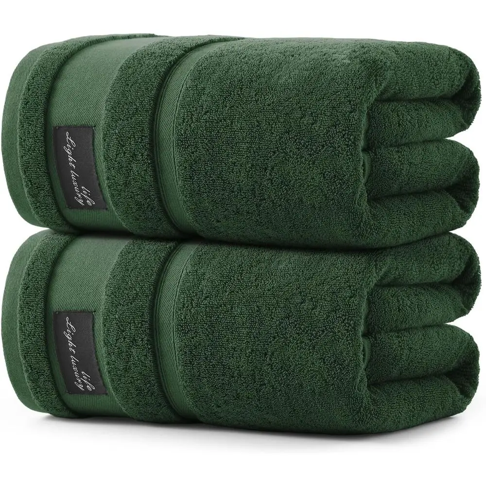 Premium 2-Piece Cotton Bath Towel Set, 100% Cotton, 31x63 inches, 760GSM, Absorbent & Quick Dry, Luxurious Green Towels
Premium 2-Piece Cotton Bath Towel Set, 100% Cotton, 31x63 inches, 760GSM, Absorbent & Quick Dry, Luxurious Green Towels
