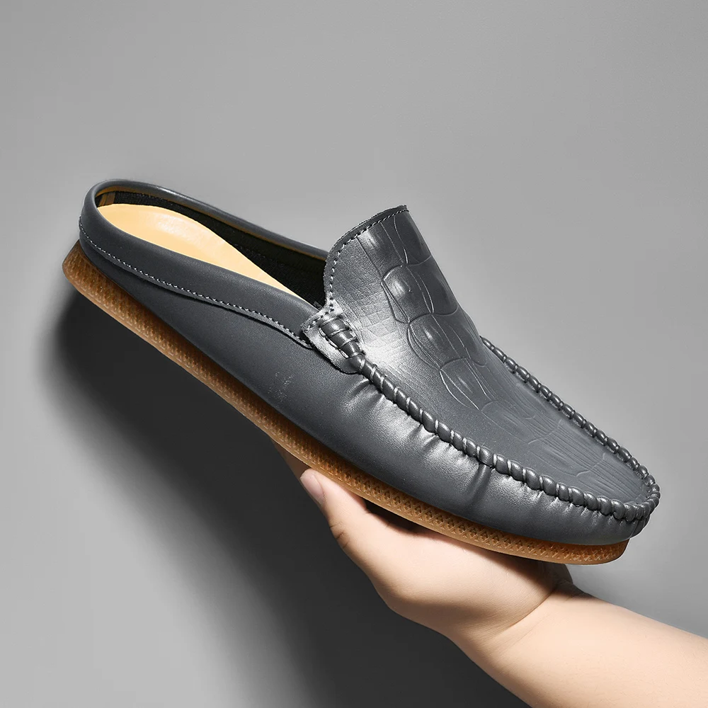 Men's Slippers Mules Coiffeur Summer Split Leather Brand Loafers Luxury Slippers Men Half Shoes for Men Flats Lazy Shoes 39-45
Men's Slippers Mules Coiffeur Summer Split Leather Brand Loafers Luxury Slippers Men Half Shoes for Men Flats Lazy Shoes 39-45