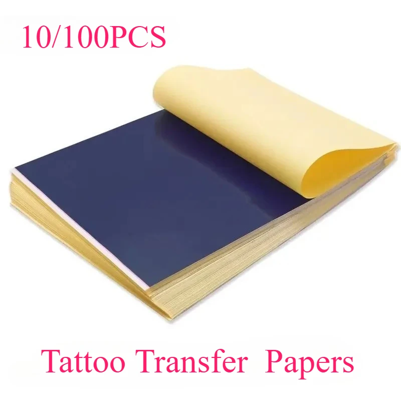 10/100PCS A4 Tattoo Transfer Paper Tattoo Supplies Carbon Thermal Transfer Paper Tattoo Stencil Copy Tracing Paper Accessory
10/100PCS A4 Tattoo Transfer Paper Tattoo Supplies Carbon Thermal Transfer Paper Tattoo Stencil Copy Tracing Paper Accessory