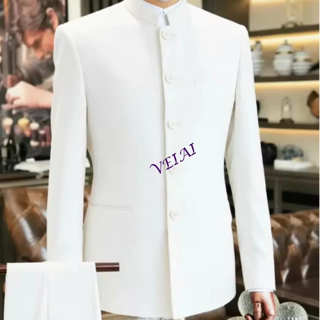 Customized2 Pieces Safari Men Suits Stand Collar Formal Suit Slim Fit Modern Blazer for Wedding Prom Business Formal Special Occ
Customized2 Pieces Safari Men Suits Stand Collar Formal Suit Slim Fit Modern Blazer for Wedding Prom Business Formal Special Occ