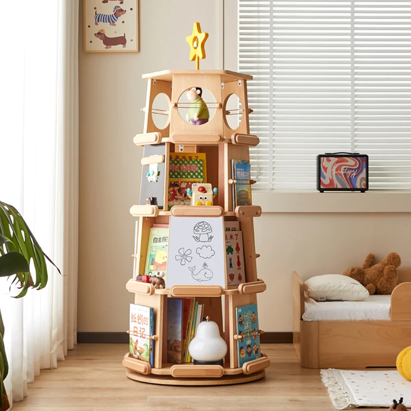 Children's rotating bookshelf 360-degree bookcase solid wood picture book rack floor-to-ceiling storage display cabinet corner
Children's rotating bookshelf 360-degree bookcase solid wood picture book rack floor-to-ceiling storage display cabinet corner