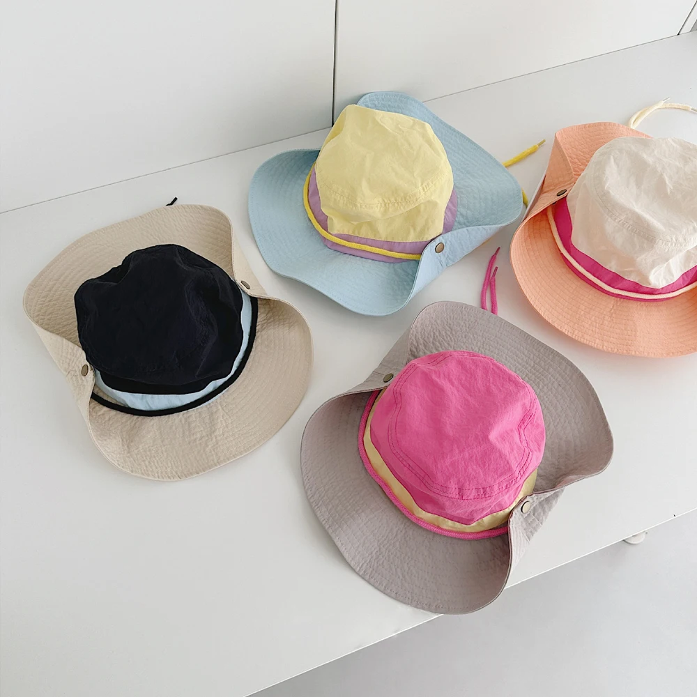 Summer Baby Fisherman Hats Fashion Color Blocking Kids Boys Girls Sun Hat Thin Breathable Quick Drying Children Bucket Caps
Summer Baby Fisherman Hats Fashion Color Blocking Kids Boys Girls Sun Hat Thin Breathable Quick Drying Children Bucket Caps