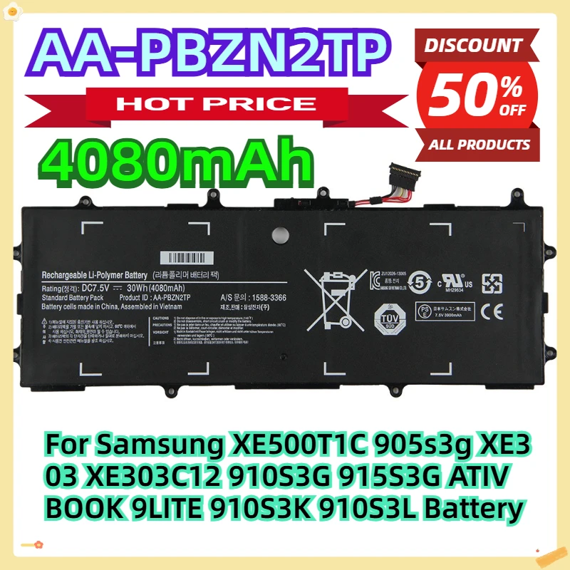 AA-PBZN2TP For Samsung XE500T1C 905s3g XE303 XE303C12 910S3G 915S3G ATIV BOOK 9LITE 910S3K 910S3L Battery
AA-PBZN2TP For Samsung XE500T1C 905s3g XE303 XE303C12 910S3G 915S3G ATIV BOOK 9LITE 910S3K 910S3L Battery