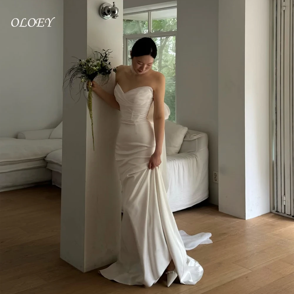 OLOEY Simple Wedding Party Dress Ivory Satin 웨딩드레스 Formal Evening Occasion Gown Korea Photo Shoot Customized
OLOEY Simple Wedding Party Dress Ivory Satin 웨딩드레스 Formal Evening Occasion Gown Korea Photo Shoot Customized