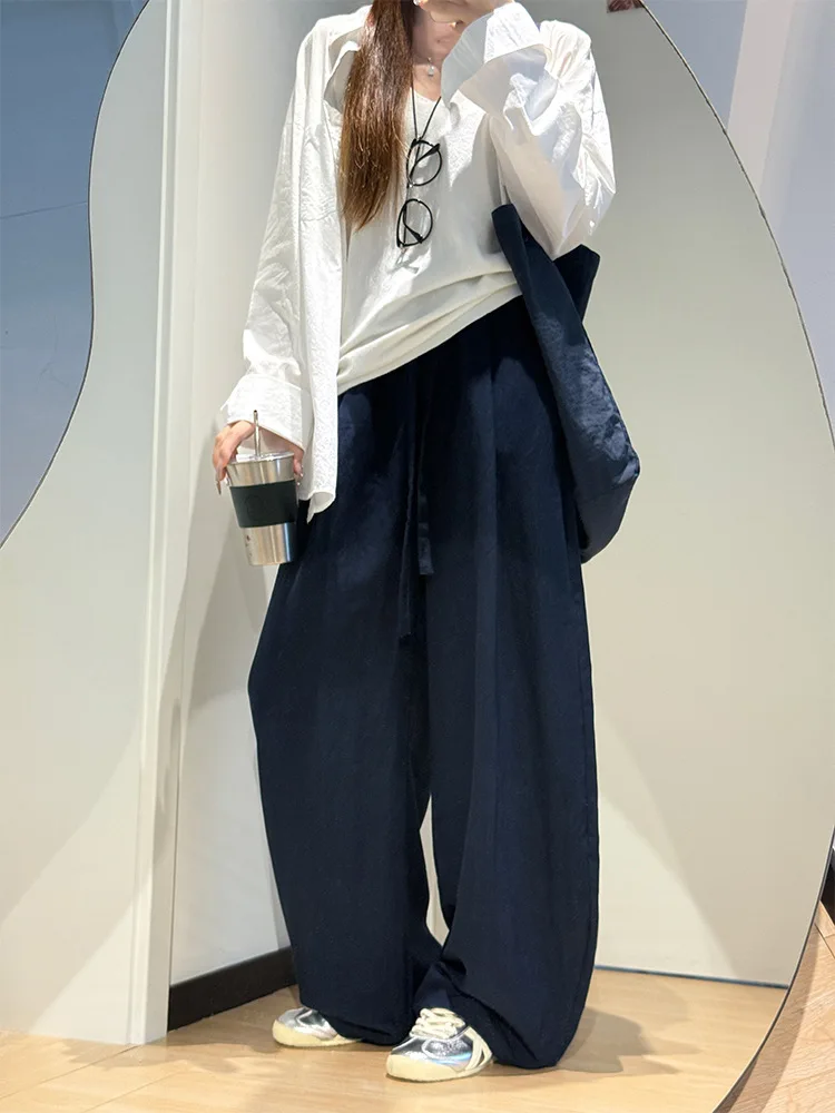 Широкие брюки для девочек, японские женские весенние нежные минималистичные облегающие брюки для студенческого класса, модальные плиссированные шнурки с полыми поясами 2025
Широкие брюки для девочек, японские женские весенние нежные минималистичные облегающие брюки для студенческого класса, модальные плиссированные шнурки с полыми поясами 2025