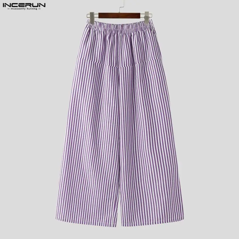INCERUN Men Striped Pants Elastic Waist Joggers Loose Casual Wide Leg Trousers Men Streetwear 2026 Fashion Male Long Pants Baggy
INCERUN Men Striped Pants Elastic Waist Joggers Loose Casual Wide Leg Trousers Men Streetwear 2026 Fashion Male Long Pants Baggy