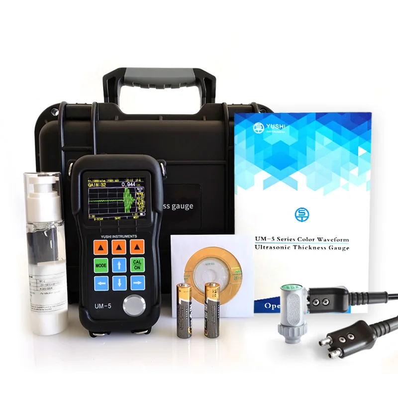 UT Manufacturer Digital Multiple Mode NDT Measuring Tool Ultrasonic Thickness Gauge YUSHI UM-5DL with AB Scan
UT Manufacturer Digital Multiple Mode NDT Measuring Tool Ultrasonic Thickness Gauge YUSHI UM-5DL with AB Scan