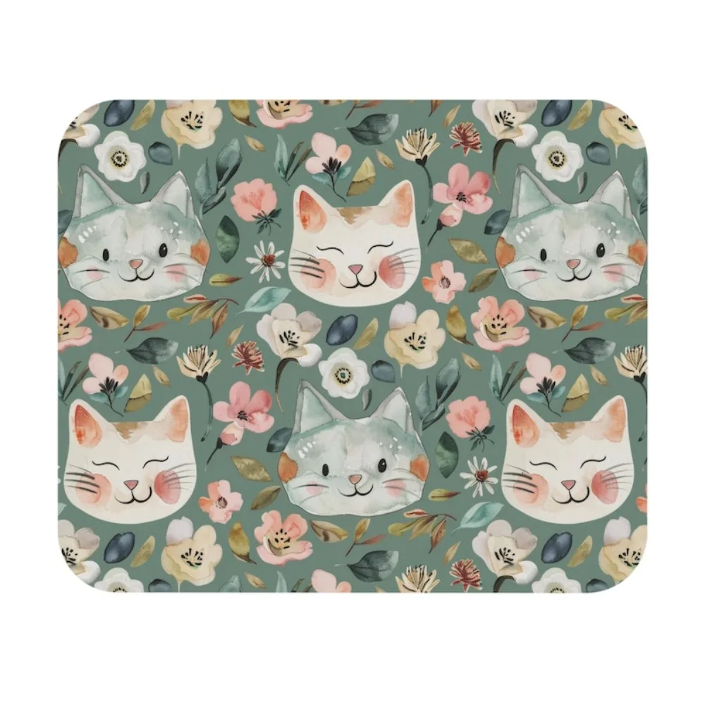Creative design of cat and floral pattern mouse pads, rubber anti-slip, high-quality computer desktop accessories
Creative design of cat and floral pattern mouse pads, rubber anti-slip, high-quality computer desktop accessories