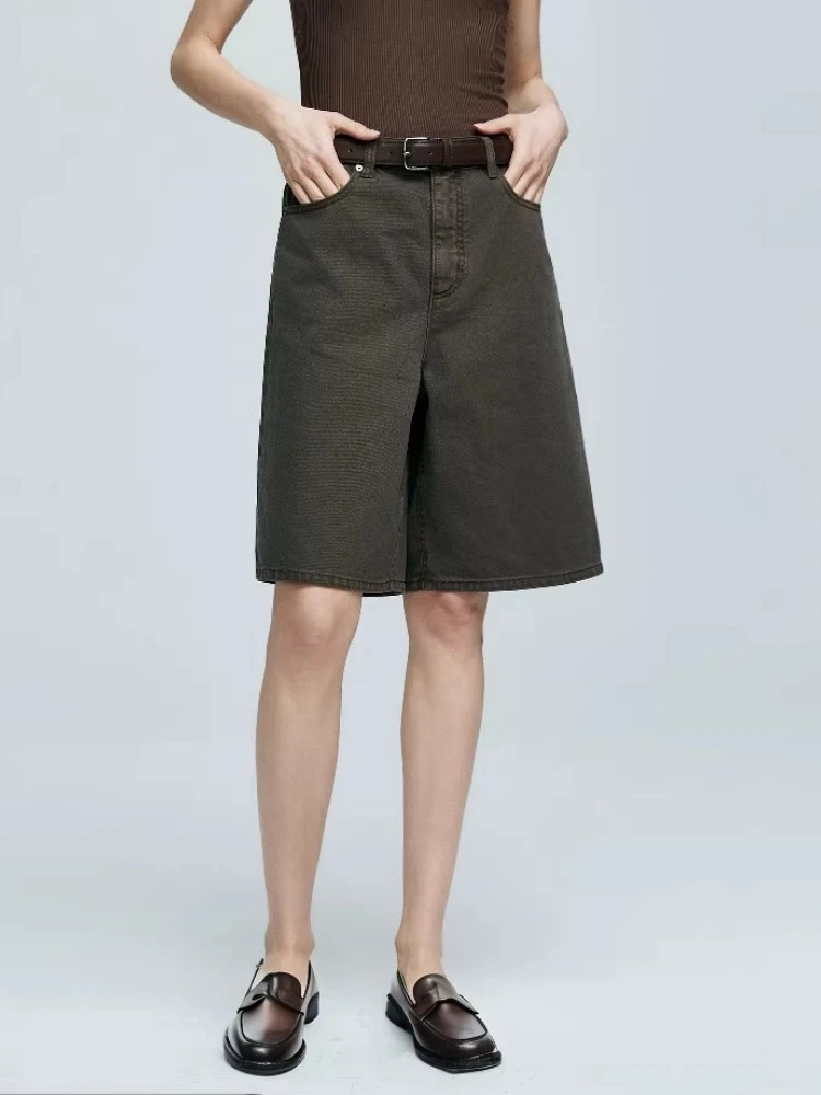 Retro denim midpants female New products for Spring/Summer 2025 Pure cotton High-waisted straight-leg shorts Capri pants
Retro denim midpants female New products for Spring/Summer 2025 Pure cotton High-waisted straight-leg shorts Capri pants