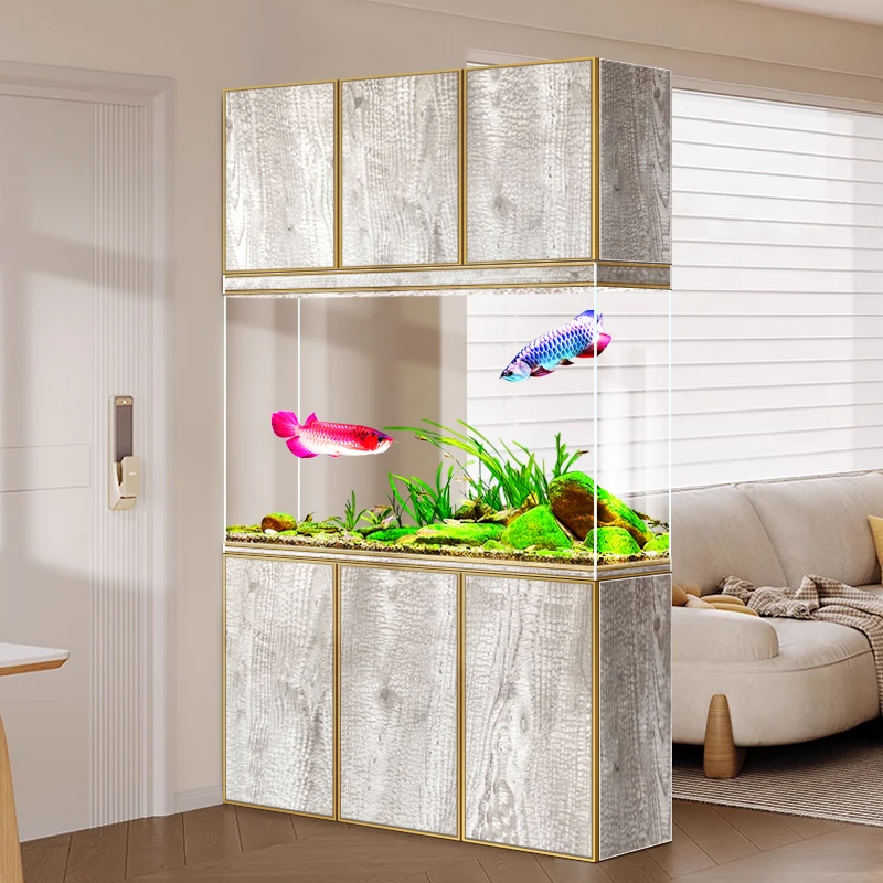 Pipeless ultra-white glass fish tank, living room, household floor screen partition, bottom filter, ecological tank landscaping
Pipeless ultra-white glass fish tank, living room, household floor screen partition, bottom filter, ecological tank landscaping