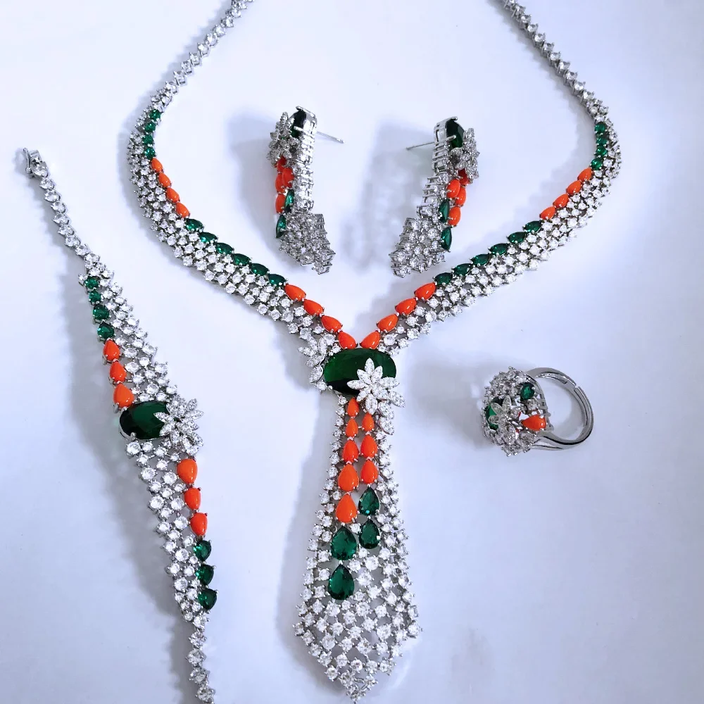 Kellybola Creating Elegant Qualities Necklace Bangle Earrings Ring 4 PCS For Women Bridal Jewelry Sets Wedding Accessories
Kellybola Creating Elegant Qualities Necklace Bangle Earrings Ring 4 PCS For Women Bridal Jewelry Sets Wedding Accessories