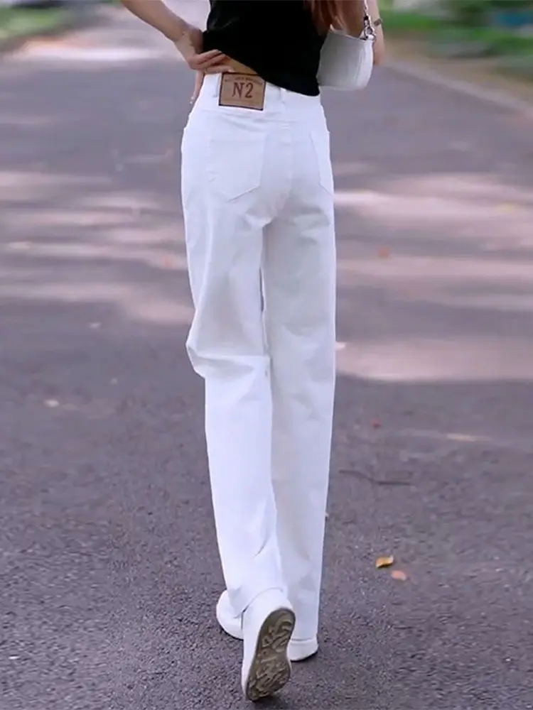 White Cotton Straight Leg Wide Leg Pants Women's Jeans Casual High Waist Trousers Spring Autumn Fashion Summer Breathable Com...
White Cotton Straight Leg Wide Leg Pants Women's Jeans Casual High Waist Trousers Spring Autumn Fashion Summer Breathable Com...