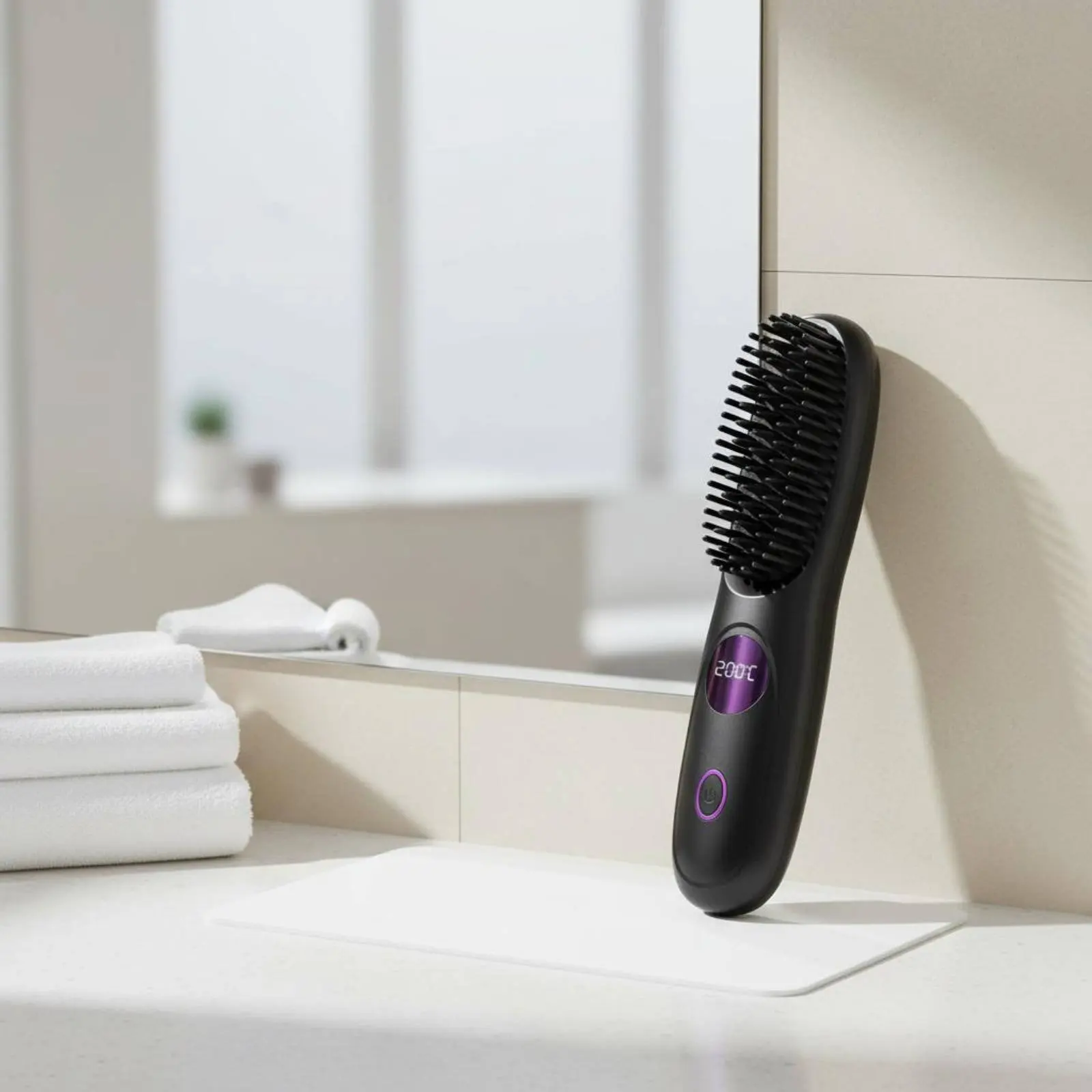 Cordless Hair Straightener Brush Wireless Portable Hair Straightener Brush Ceramic LCD Display
Cordless Hair Straightener Brush Wireless Portable Hair Straightener Brush Ceramic LCD Display