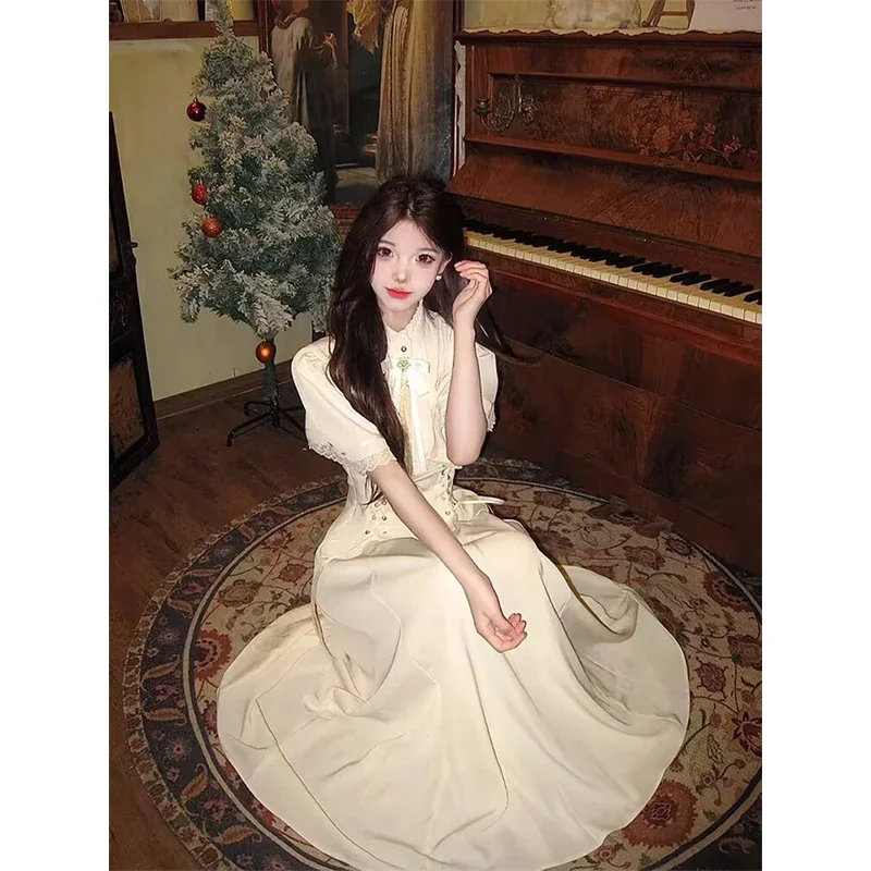 2025 New Summer Vintage Midi Dress Women Japanese Style Harajuku Bow Lace Bandage Dresses Cloak Sleeve Bodycon A Line Dresses
2025 New Summer Vintage Midi Dress Women Japanese Style Harajuku Bow Lace Bandage Dresses Cloak Sleeve Bodycon A Line Dresses