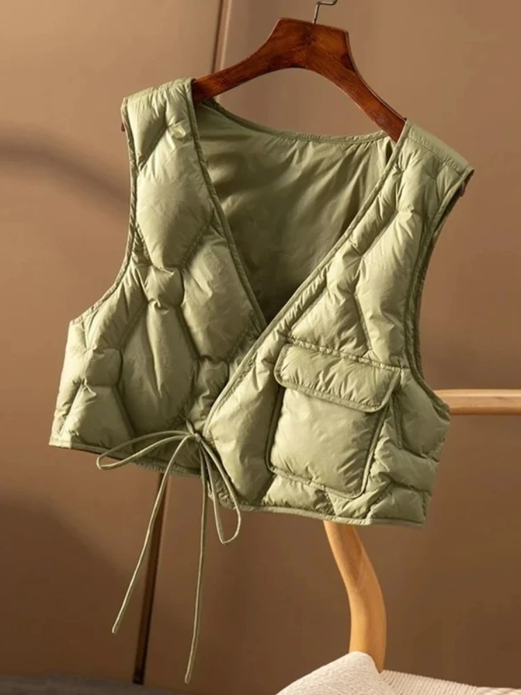 2026 New Women's Waistcoat Fashion Drawstring Solid Color Cotton Waistcoats Sleeveless Outerwear Winter Vest Jacket Chic Female
2026 New Women's Waistcoat Fashion Drawstring Solid Color Cotton Waistcoats Sleeveless Outerwear Winter Vest Jacket Chic Female