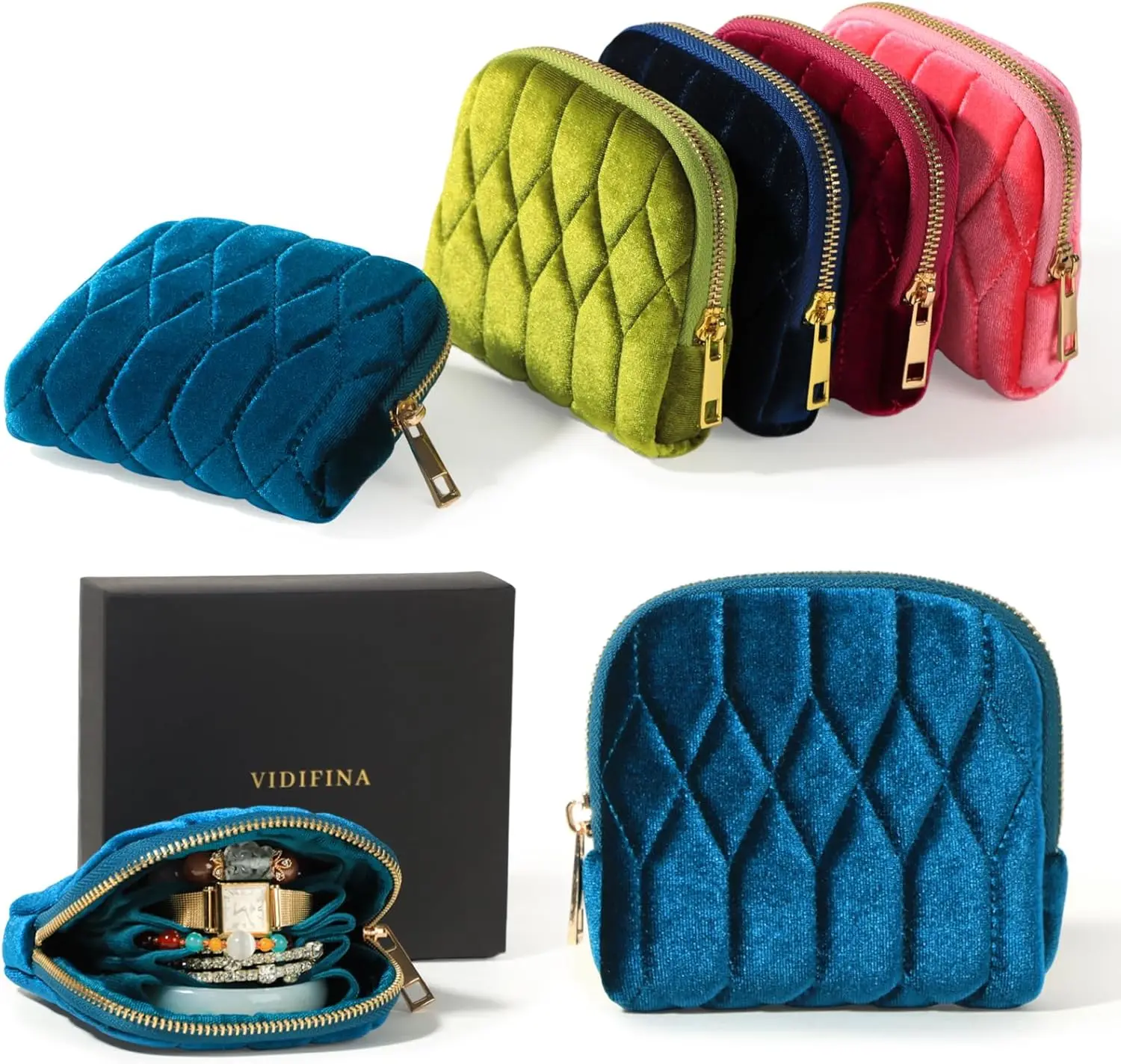 Small Travel Jewelry Case, Mini Travel Jewelry Bag with Zipper, 5-Layer Velvet Organizer Pouch for
Small Travel Jewelry Case, Mini Travel Jewelry Bag with Zipper, 5-Layer Velvet Organizer Pouch for