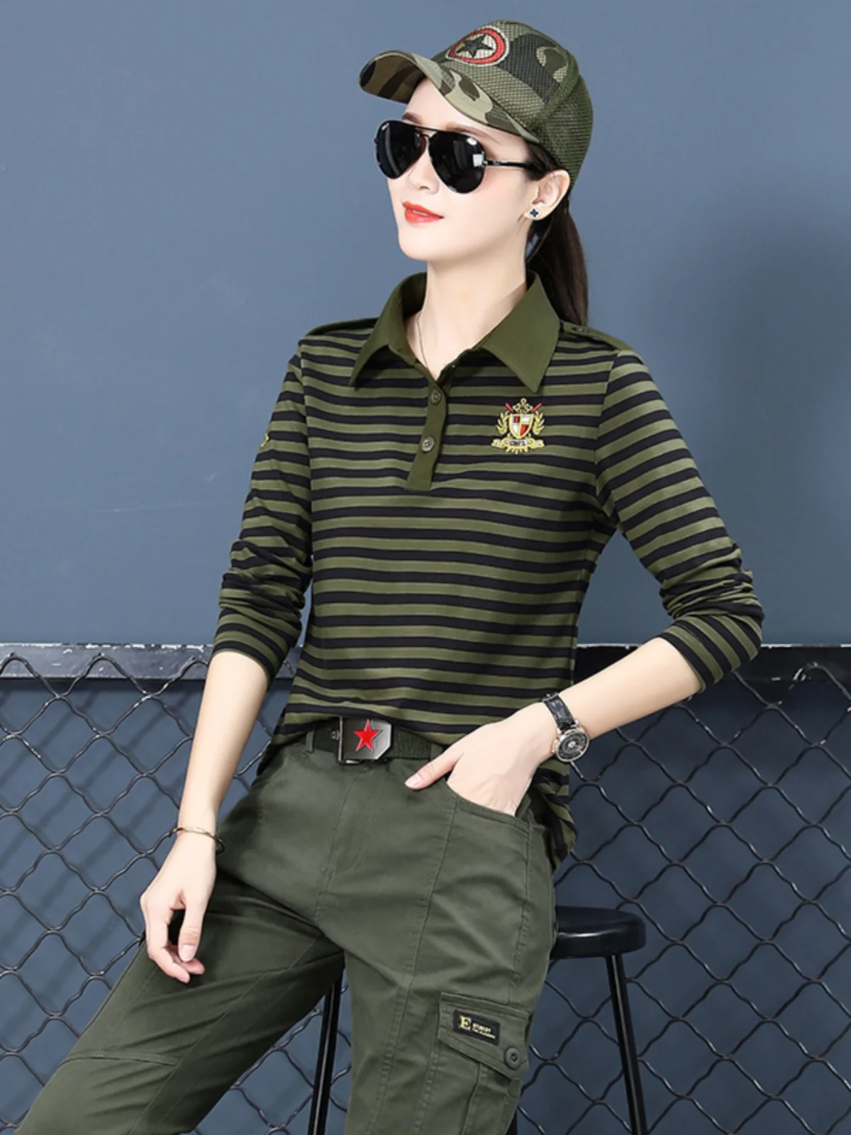 Камуфляжная футболка Long Sve, женская весенняя новинка, полосатый топ Faion, повседневный утягивающий комплект для матросских танцев
Камуфляжная футболка Long Sve, женская весенняя новинка, полосатый топ Faion, повседневный утягивающий комплект для матросских танцев