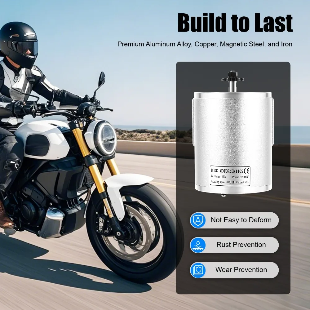 Electric DC Motor 48V 2000W Electric Brushless DC Motor Complete Kit 4300RPM High Speed Motor with Speed Controller
Electric DC Motor 48V 2000W Electric Brushless DC Motor Complete Kit 4300RPM High Speed Motor with Speed Controller