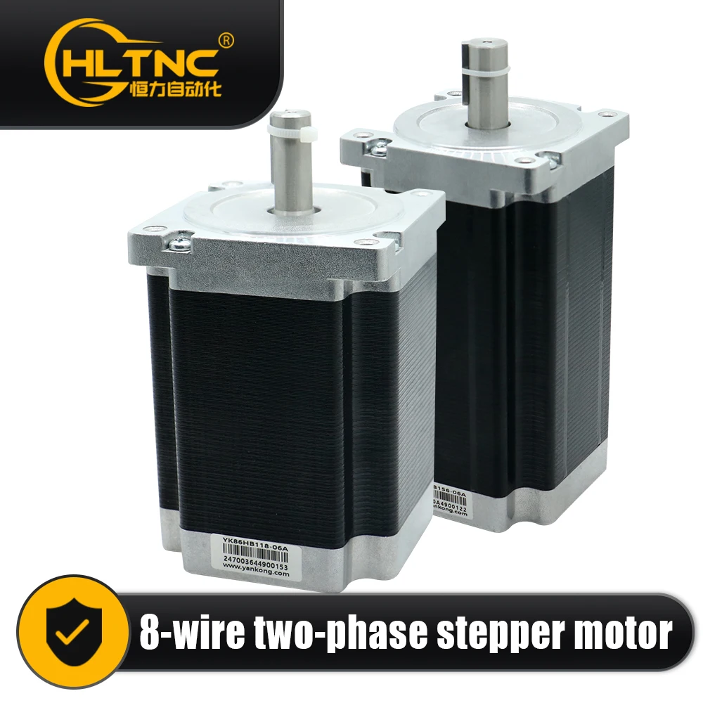 YAKO Nema34 Stepper Motor 86 Flange 6A 8.5N.m 12N.m. DC 75V AC 48V Without Brake Engine With 8 Lead For CNC Router
YAKO Nema34 Stepper Motor 86 Flange 6A 8.5N.m 12N.m. DC 75V AC 48V Without Brake Engine With 8 Lead For CNC Router