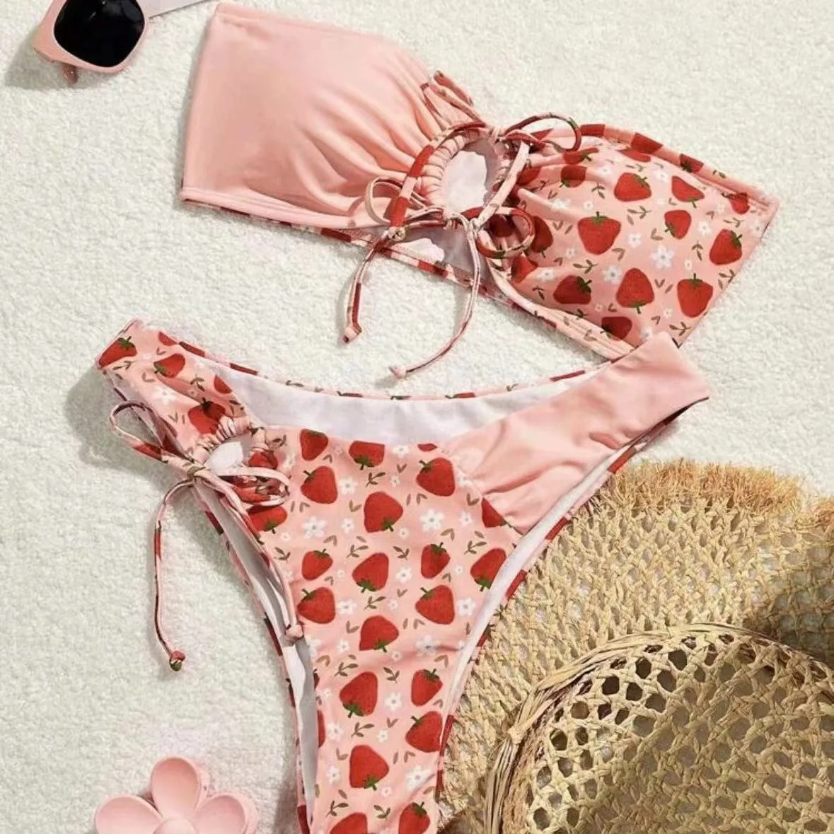 Sexy Bikini Two Piece Swimsuit Strawberry Print
Sexy Bikini Two Piece Swimsuit Strawberry Print