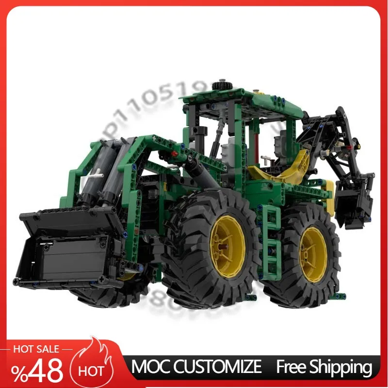 930 PCS Speed King B-Model Backhoe Loader MOC Customize Modular Building Block Simple Brick Technology DIY Boy Toy Birthday Gift