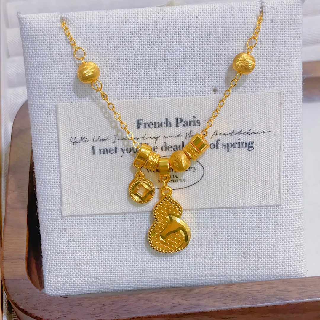 "Instantly Rich, 'Fu' Character, Hulu Style, Women's, Versatile, High-End, Luxurious, 24K Gold Necklace"
"Instantly Rich, 'Fu' Character, Hulu Style, Women's, Versatile, High-End, Luxurious, 24K Gold Necklace"