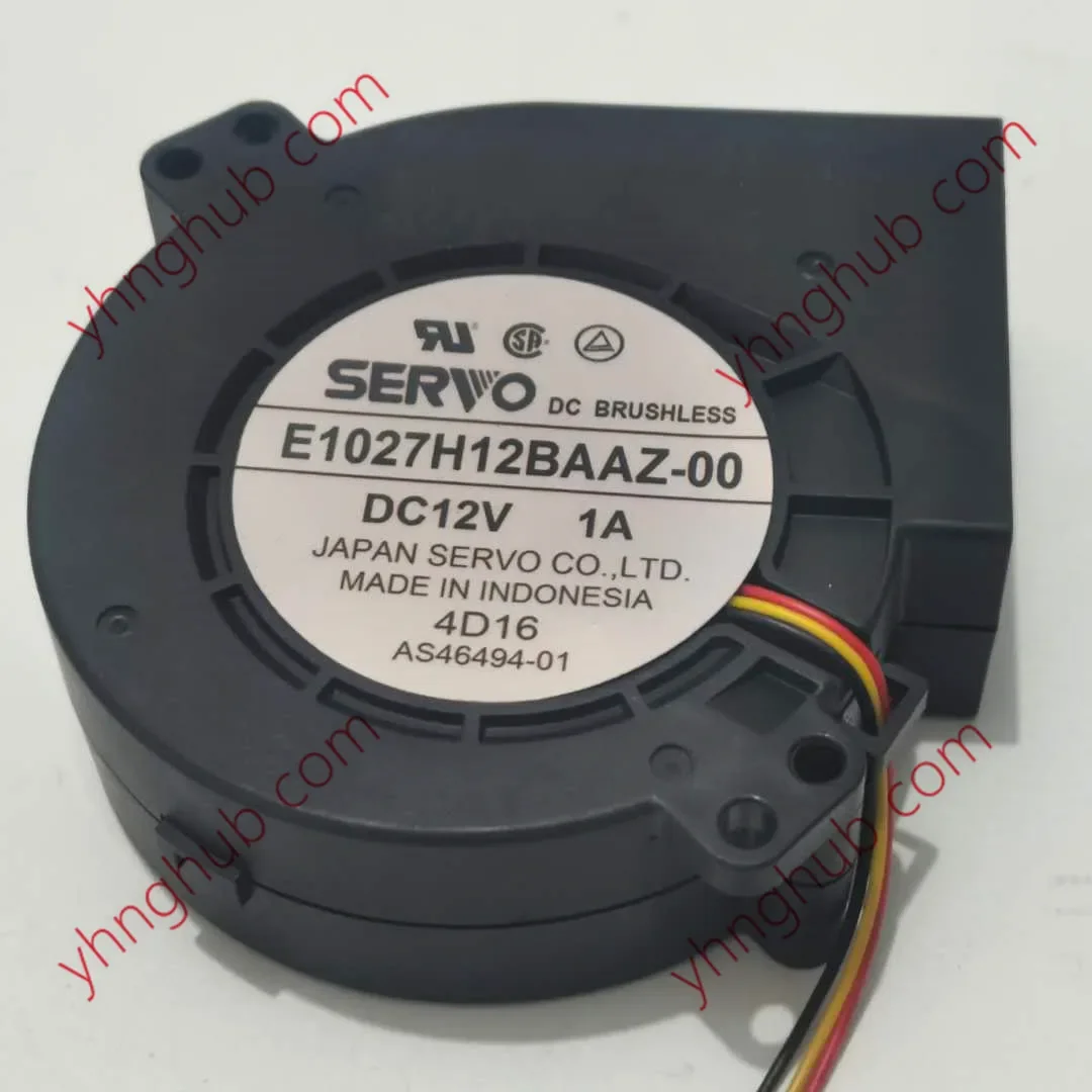 Japan Servo E1027H12BAAZ-00 DC 12V 1A 97X97X27mm 3-Wire Server Blower Fan
Japan Servo E1027H12BAAZ-00 DC 12V 1A 97X97X27mm 3-Wire Server Blower Fan