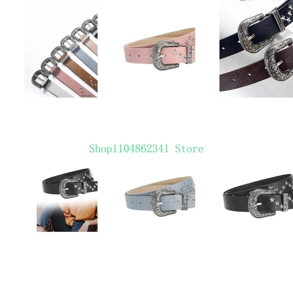 5asd Western Styles Wide Belt with Metal Buckle Star Pattern Waistband Women Belt for Women Belt Decoration Dress
5asd Western Styles Wide Belt with Metal Buckle Star Pattern Waistband Women Belt for Women Belt Decoration Dress