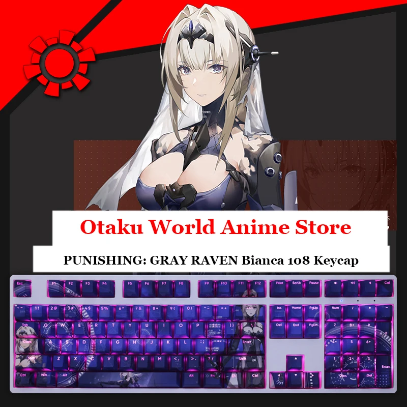 Anime Bianca Blue Fiction Mecha Wind 108 Keys Cap Otaku PUNISHING: GRAY RAVEN Translucency Keycaps Gamer Supplies Drop Shipping
Anime Bianca Blue Fiction Mecha Wind 108 Keys Cap Otaku PUNISHING: GRAY RAVEN Translucency Keycaps Gamer Supplies Drop Shipping