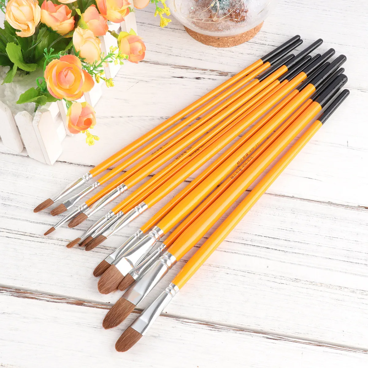 6Pcs Painting Brush Set Professional Watercolor Gouache Acrylic Oil Brushes for Artists Students Drawing Painting Kit
6Pcs Painting Brush Set Professional Watercolor Gouache Acrylic Oil Brushes for Artists Students Drawing Painting Kit