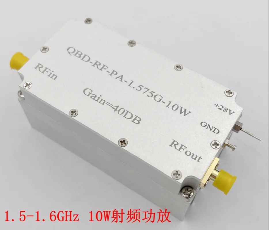 10W 1.5-1.6GHz RF Power Amplifier 40dBm-10W Amplifier Amp GPS Beidou with Heat Sink
10W 1.5-1.6GHz RF Power Amplifier 40dBm-10W Amplifier Amp GPS Beidou with Heat Sink