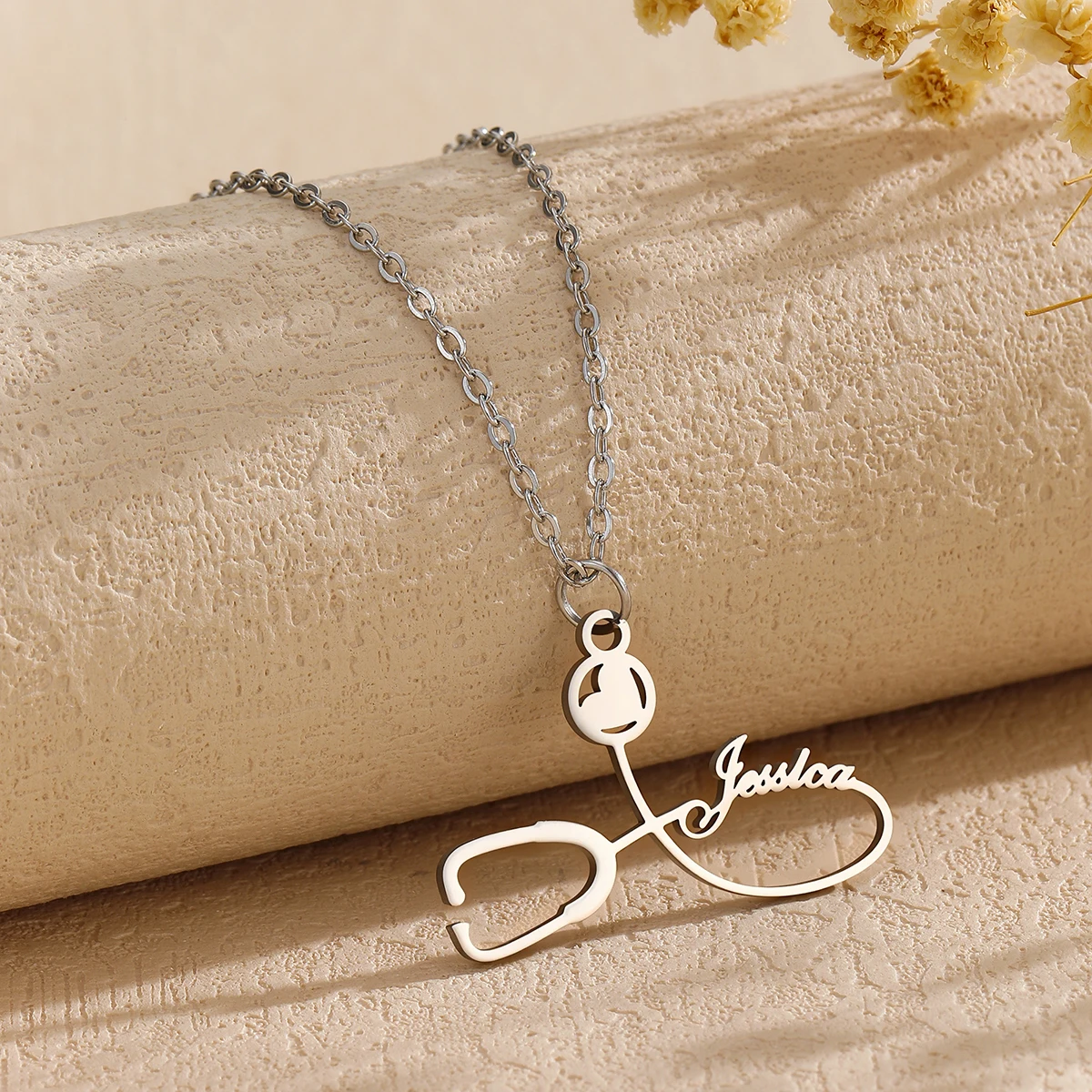 Cxwind New Custom Necklace Stainless steel Personalized Chain Stethoscope Pendant for Women Couple Necklaces Jewelry Gift
Cxwind New Custom Necklace Stainless steel Personalized Chain Stethoscope Pendant for Women Couple Necklaces Jewelry Gift