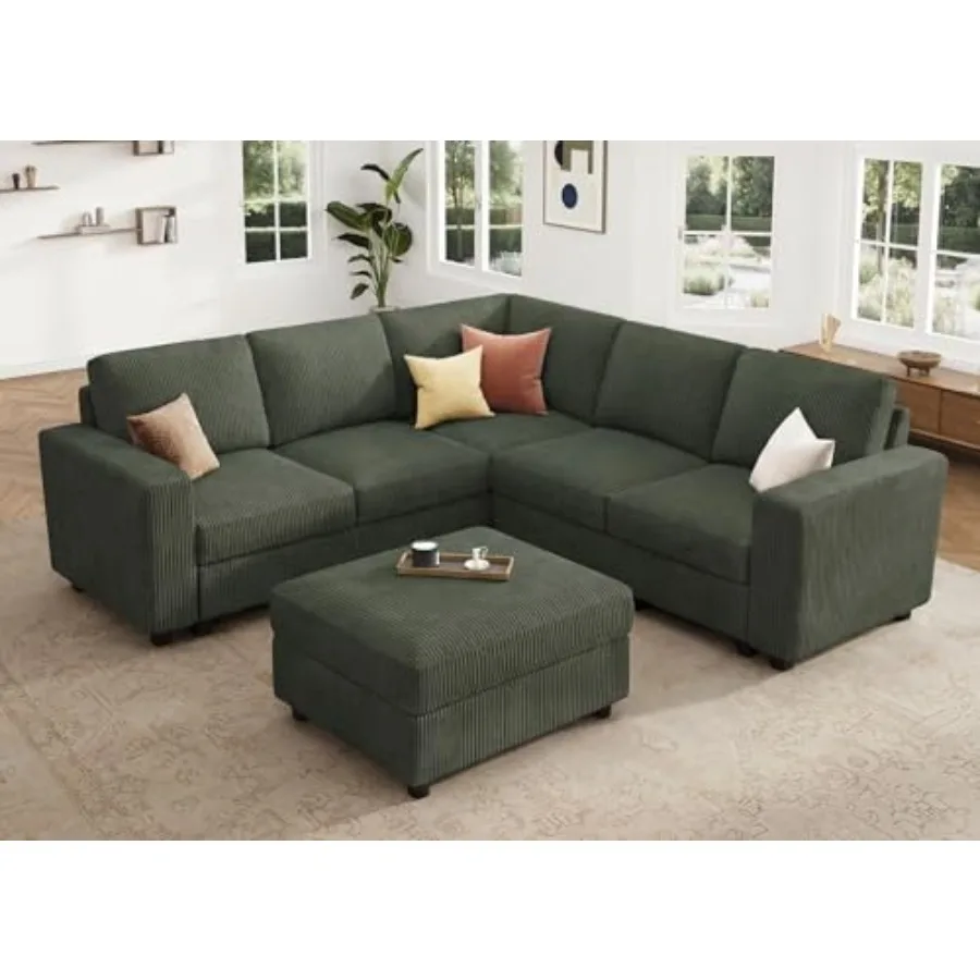 Corduroy Sectional Sofa with Storage L-Shaped Sectional Couches for Living Room 6 Seater Sectional Sofa
Corduroy Sectional Sofa with Storage L-Shaped Sectional Couches for Living Room 6 Seater Sectional Sofa