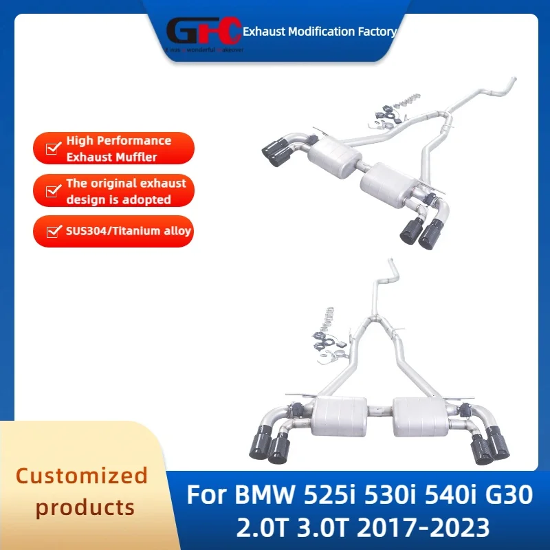 Выхлопная система Catback Valvetronic для BMW 525i 530i 540i G30 2.0T 3.0T 2017-2023: Высокопроизводительный глушитель с клапаном из нержавеющей стали
Выхлопная система Catback Valvetronic для BMW 525i 530i 540i G30 2.0T 3.0T 2017-2023: Высокопроизводительный глушитель с клапаном из нержавеющей стали