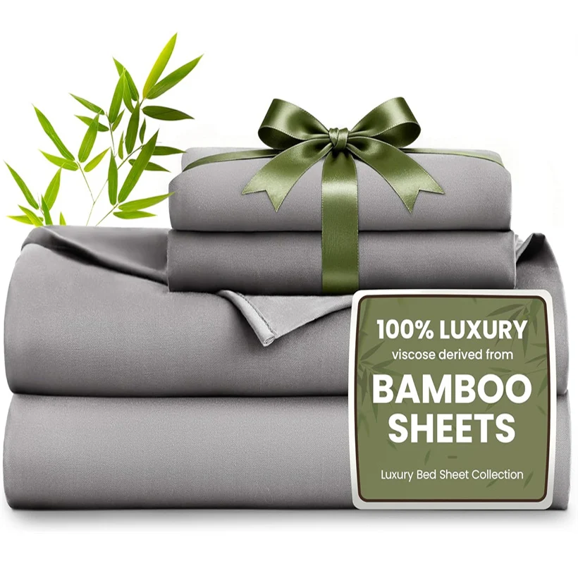 100% Pure Bamboo 4/6 Pieces Bed Sheet Set Cooling Bedding Set Rayon Derived from Bamboo Luxury Silky Fitted Sheet Bedsheet
100% Pure Bamboo 4/6 Pieces Bed Sheet Set Cooling Bedding Set Rayon Derived from Bamboo Luxury Silky Fitted Sheet Bedsheet